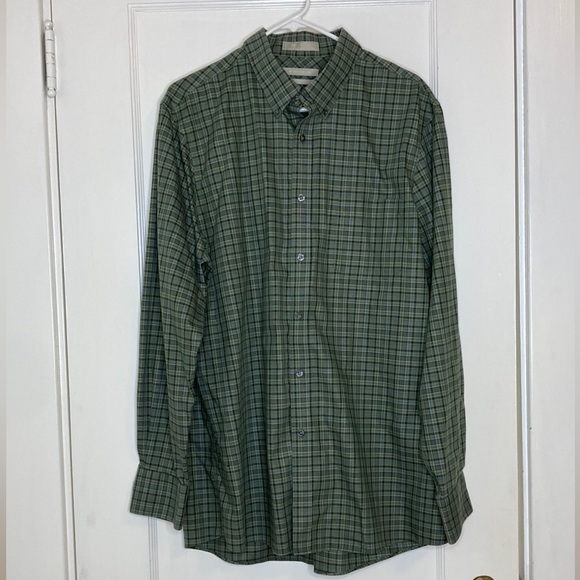 Nordstrom Other - Nordstrom Mens Formal Button Down Plaid Green Dress Shirt